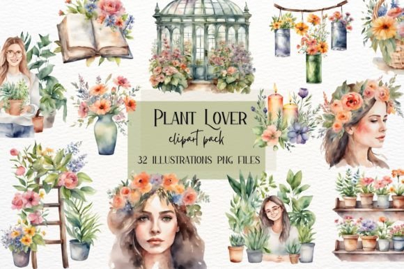 Download Plants Lover, Watercolor House Plants - Love Collection